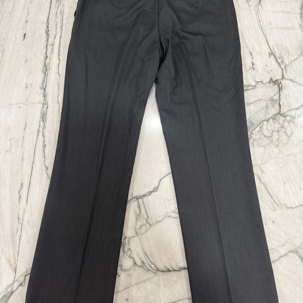 Perry Ellis Portfolio Dress Pants Size 34x32 Dark Gray Solid Slacks