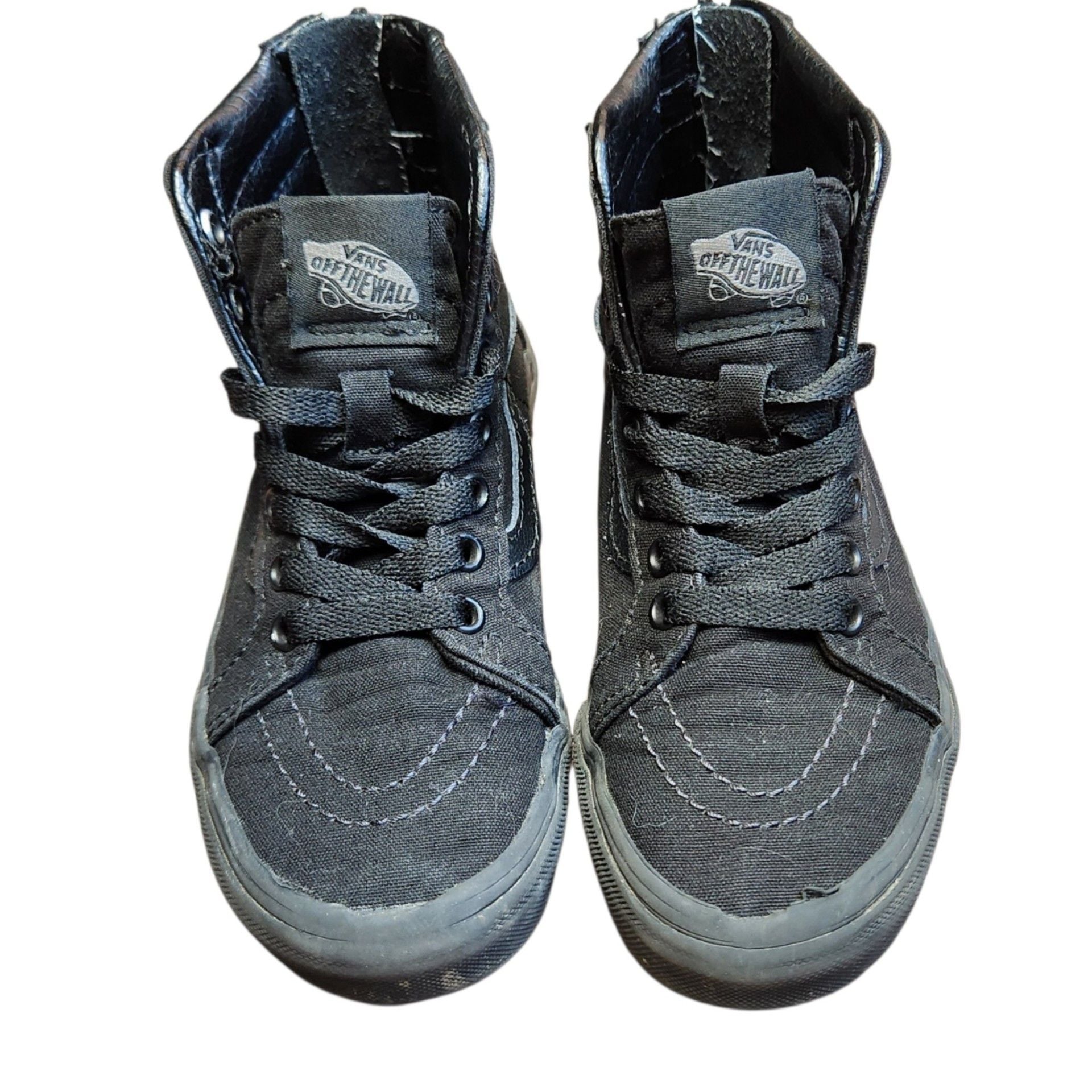Vans Sk8-Hi Zip Shoes Black Canvas High Top Sneakers 5
