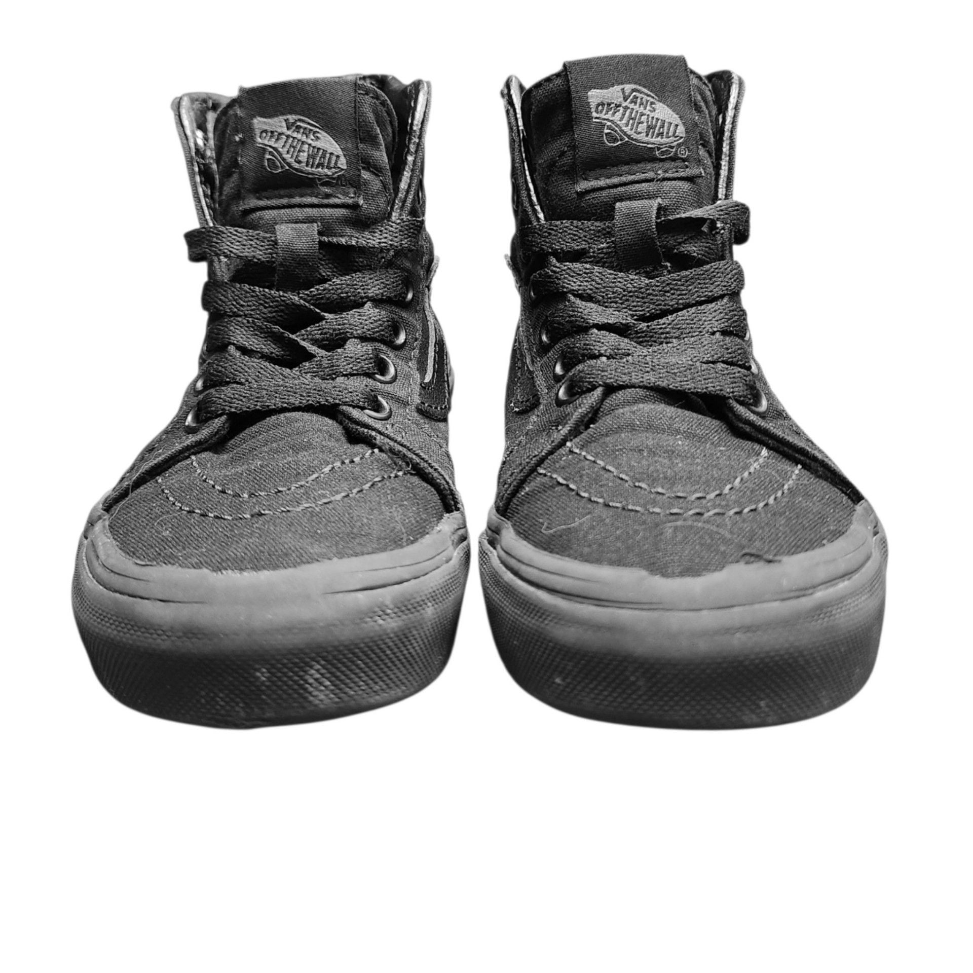 Vans Sk8-Hi Zip Shoes Black Canvas High Top Sneakers 6