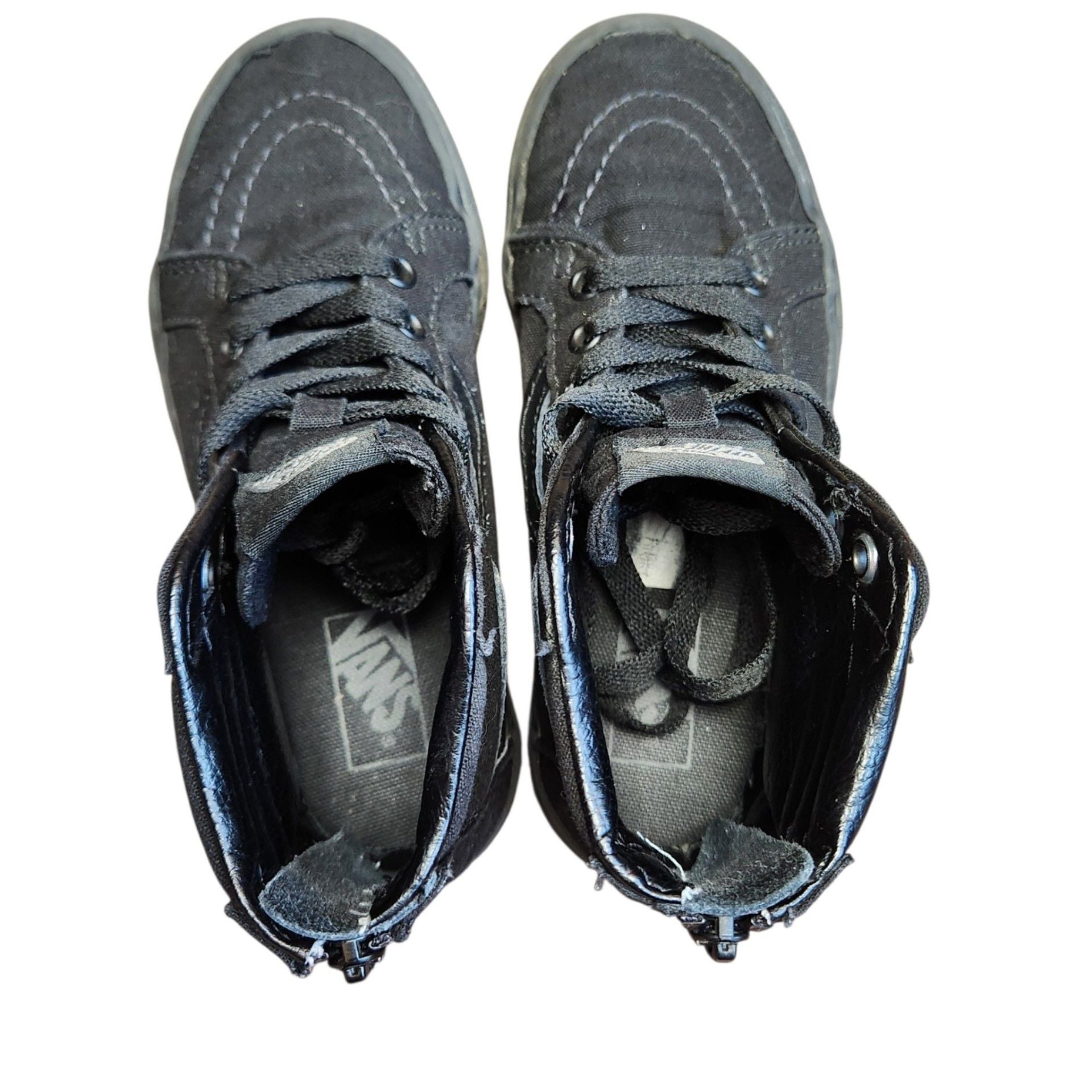 Vans Sk8-Hi Zip Shoes Black Canvas High Top Sneakers 8