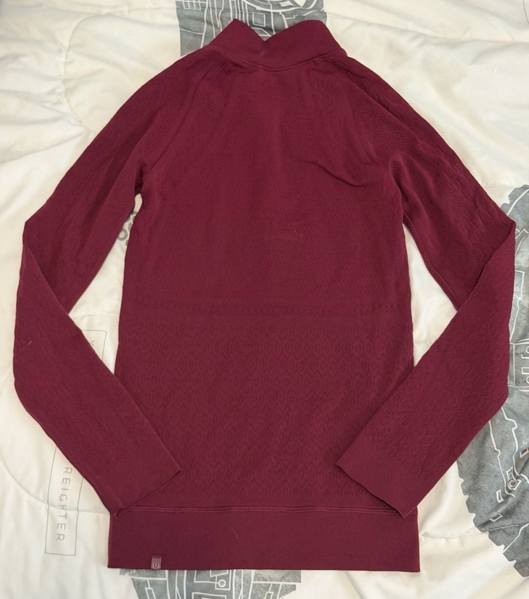 Lululemon Reveal 1/2 Zip Pullover Size 6 Burgundy Red 5