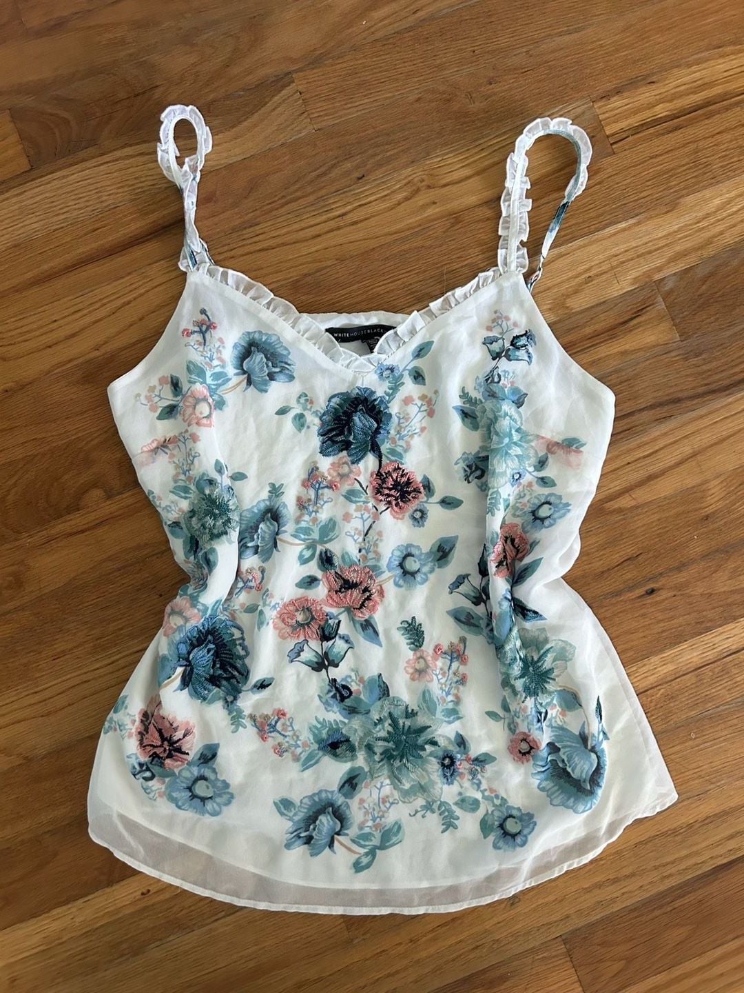 White House Black Market Floral Lace Camisole Top 2