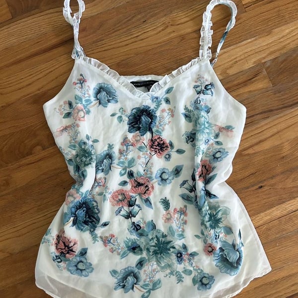 White House Black Market Floral Lace Camisole Top