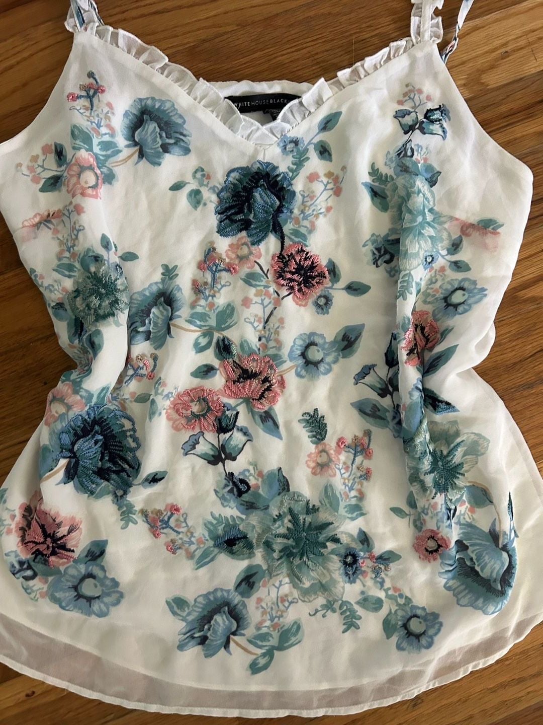 White House Black Market Floral Lace Camisole Top 3