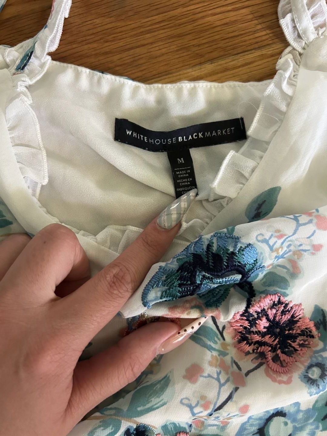 White House Black Market Floral Lace Camisole Top 4