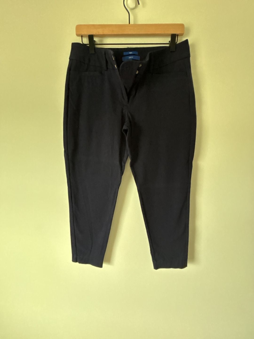 Apt. 9 Torie Slim Pants Size 10 Navy Blue Stretch Cotton Crop 2