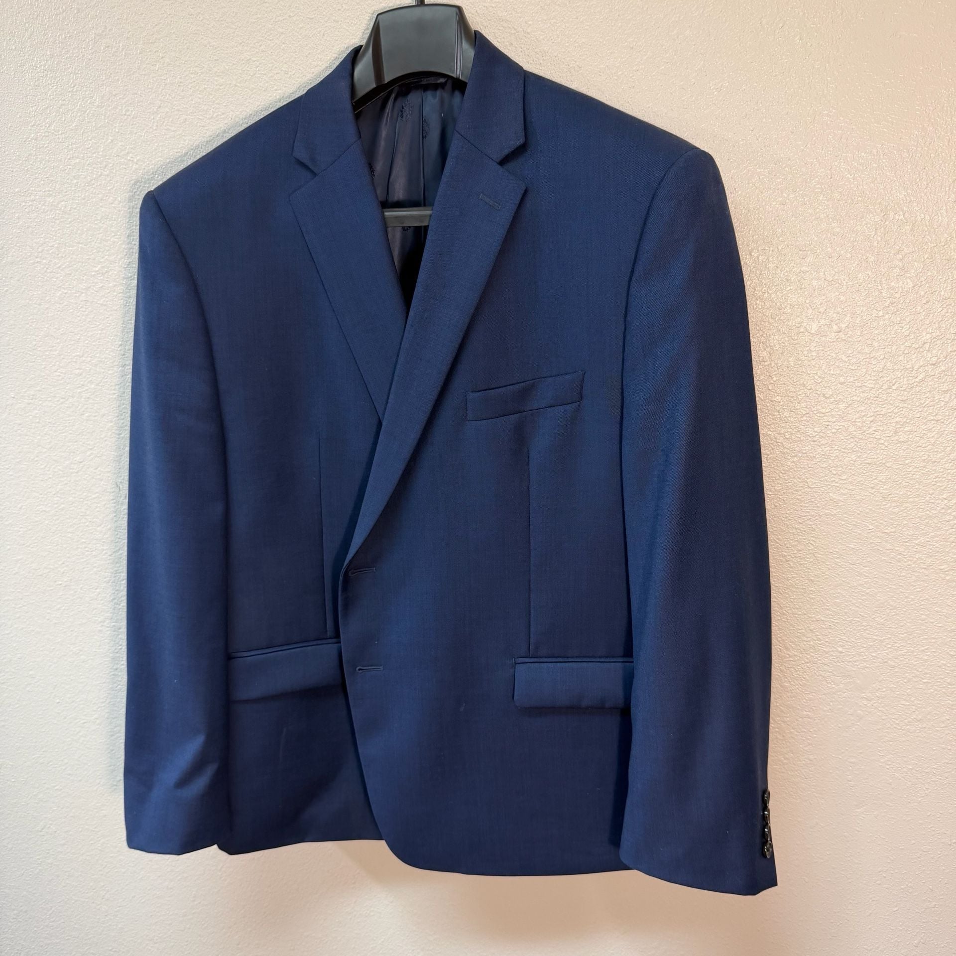 Lauren Ralph Lauren Suit Jacket Size 48S Blue Wool Stretch 4