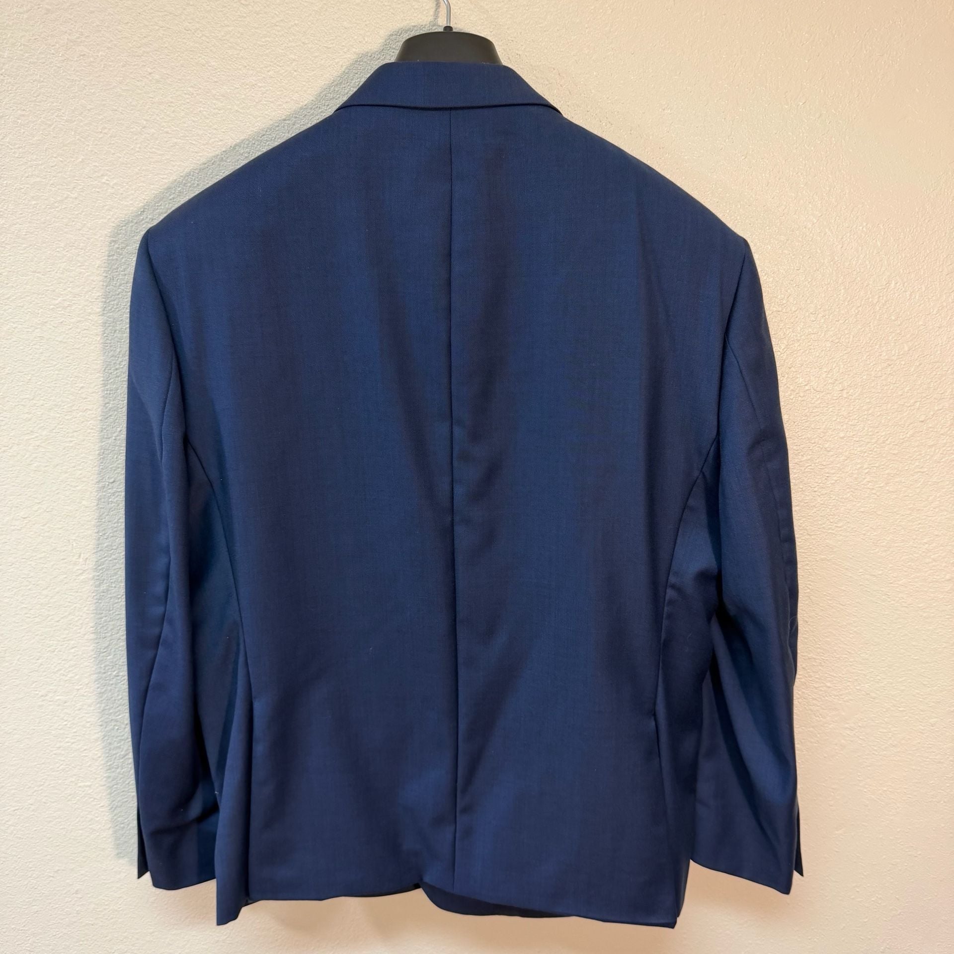 Lauren Ralph Lauren Suit Jacket Size 48S Blue Wool Stretch 12
