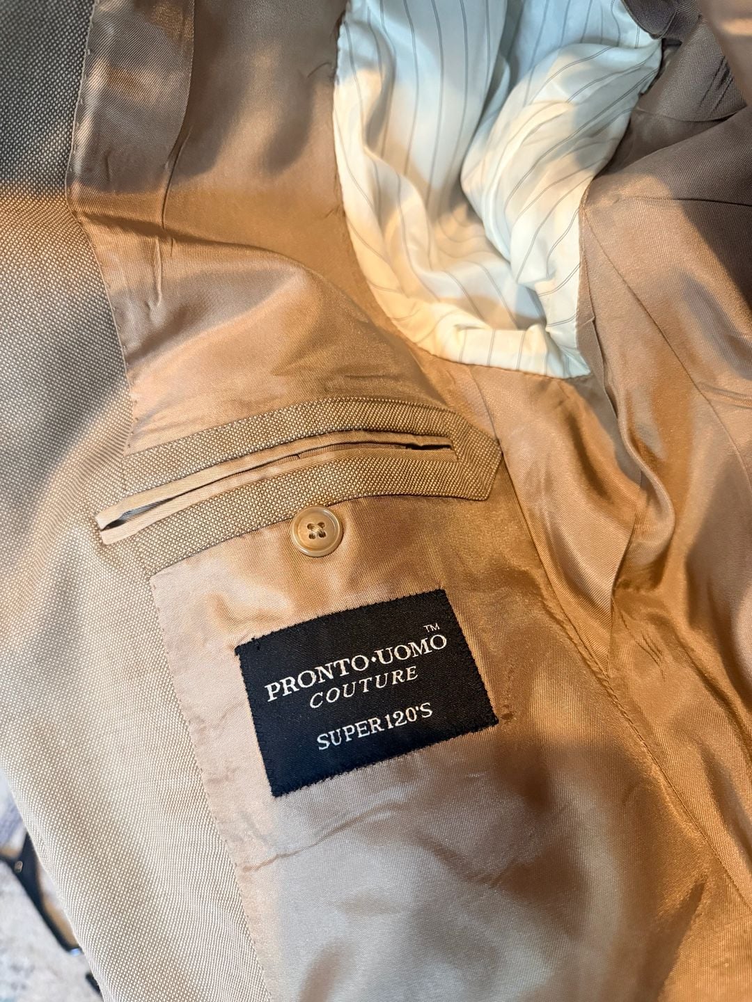 Pronto Uomo Couture Super 120s Sport Coat Tan Blazer 7