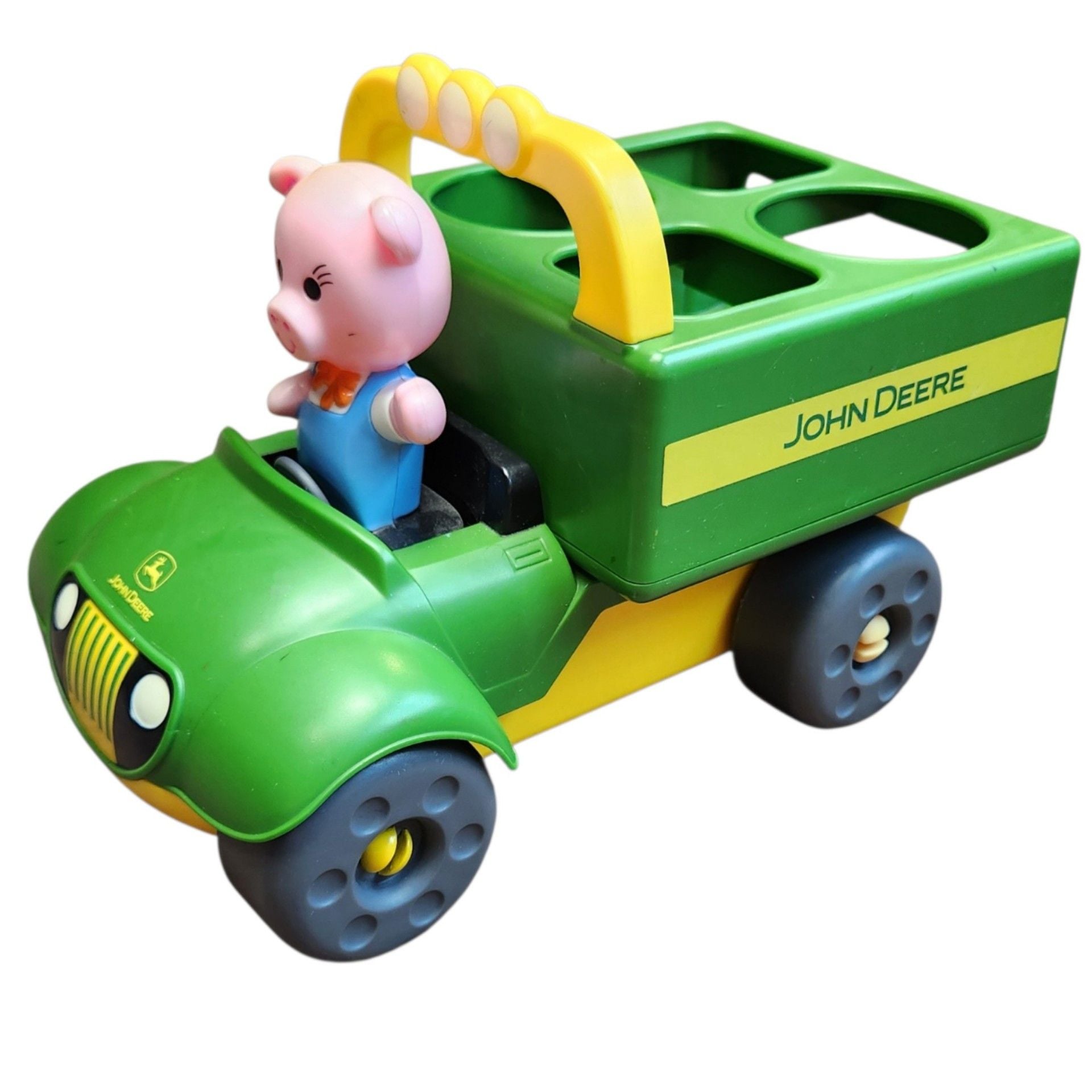 John Deere Shape Sorter Dump Truck Pig Farmer Toy 1