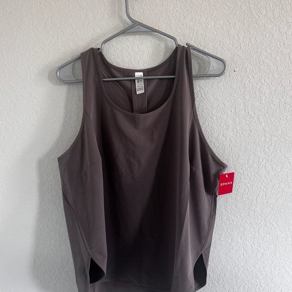Spanx Out Of Office Shell Tank Size XL Smoke Gray New With Tags