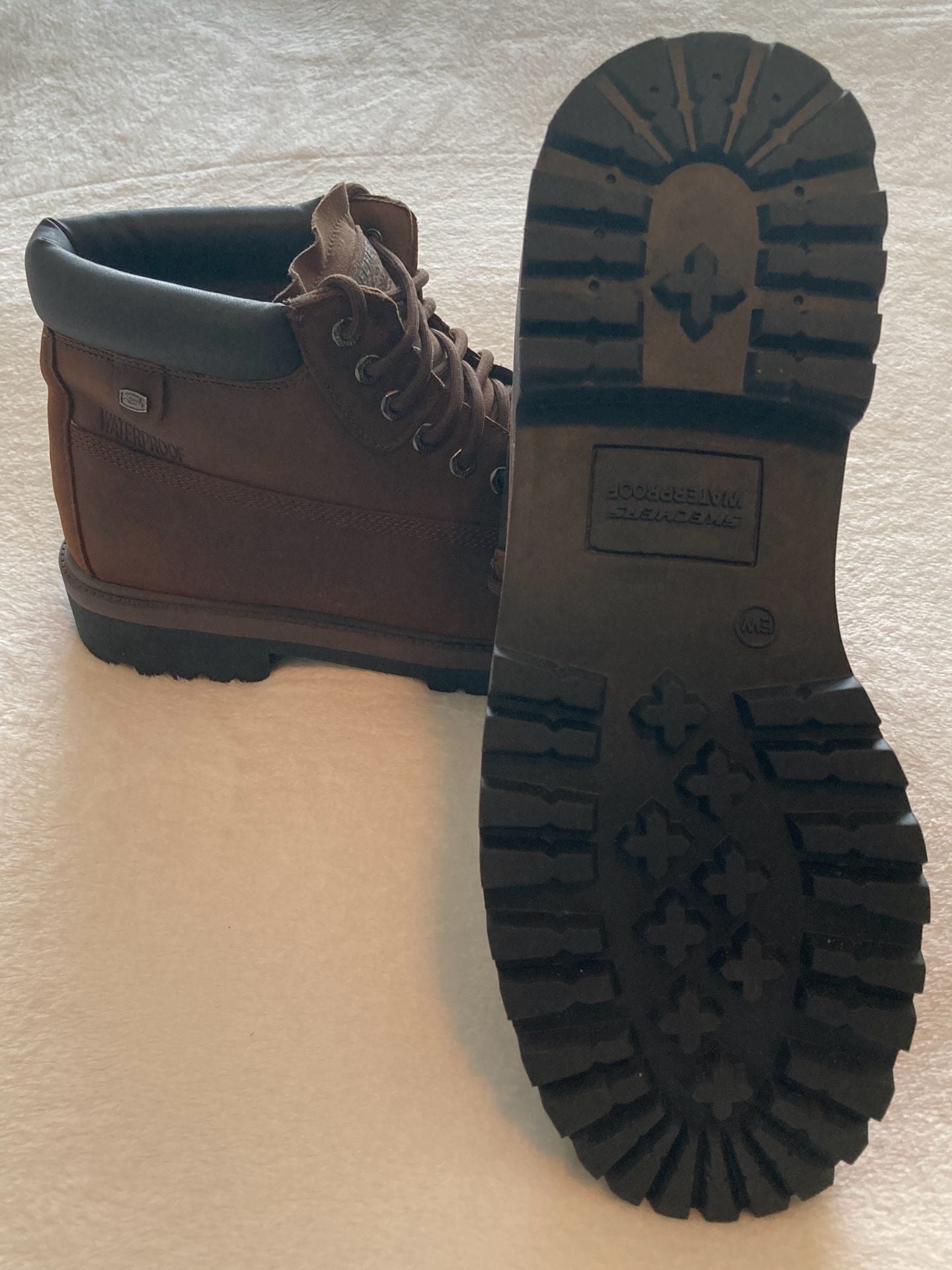 Skechers Verdict 4442 Waterproof Boots Size 13EW Brown Leather Work 7