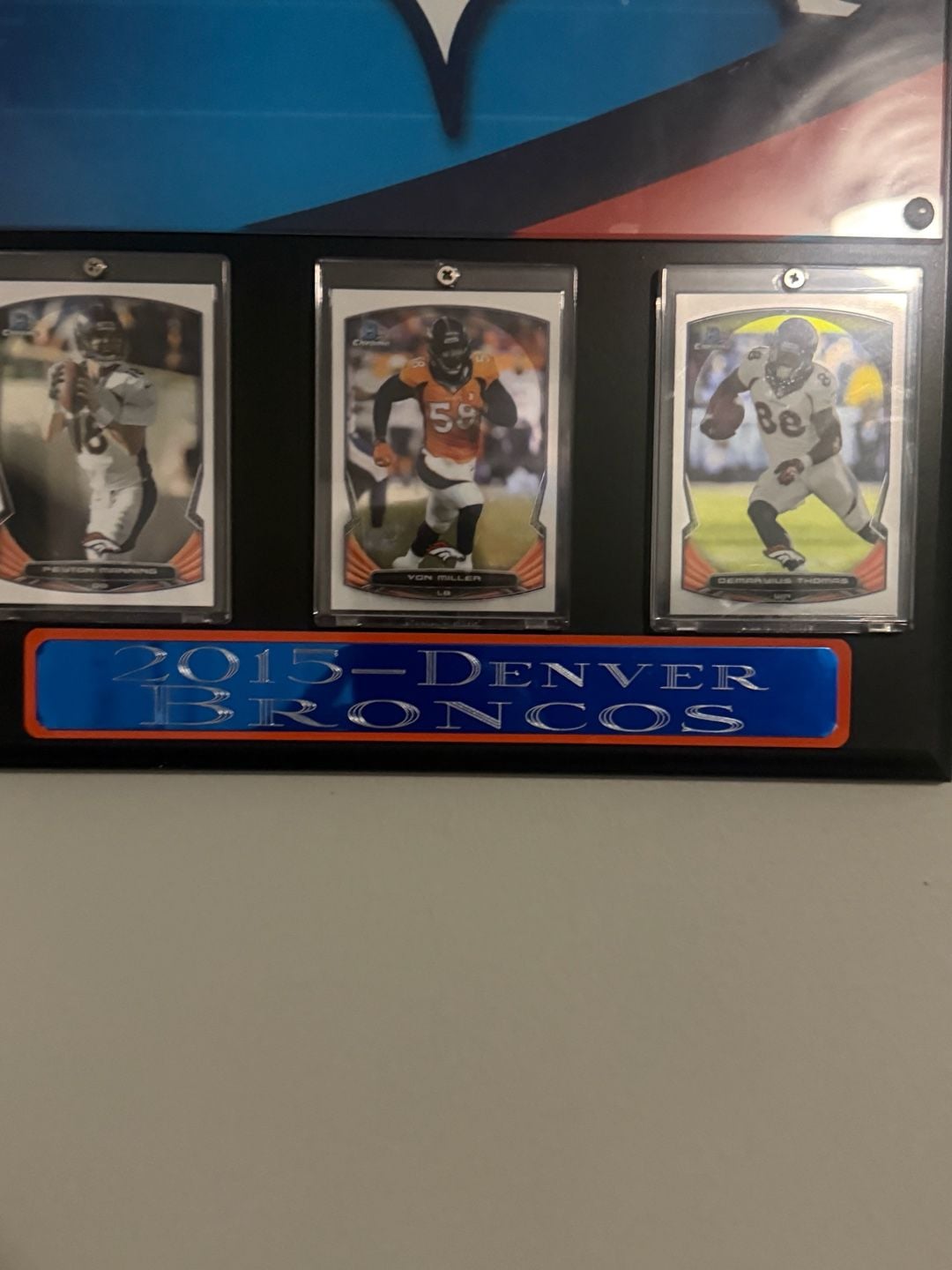 Denver Broncos 2015 Team Logo & Player Cards Framed Sports Memorabilia 2