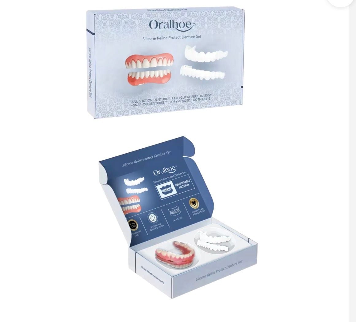 Oralhoe Silicone Reline Protect Denture Set New 3