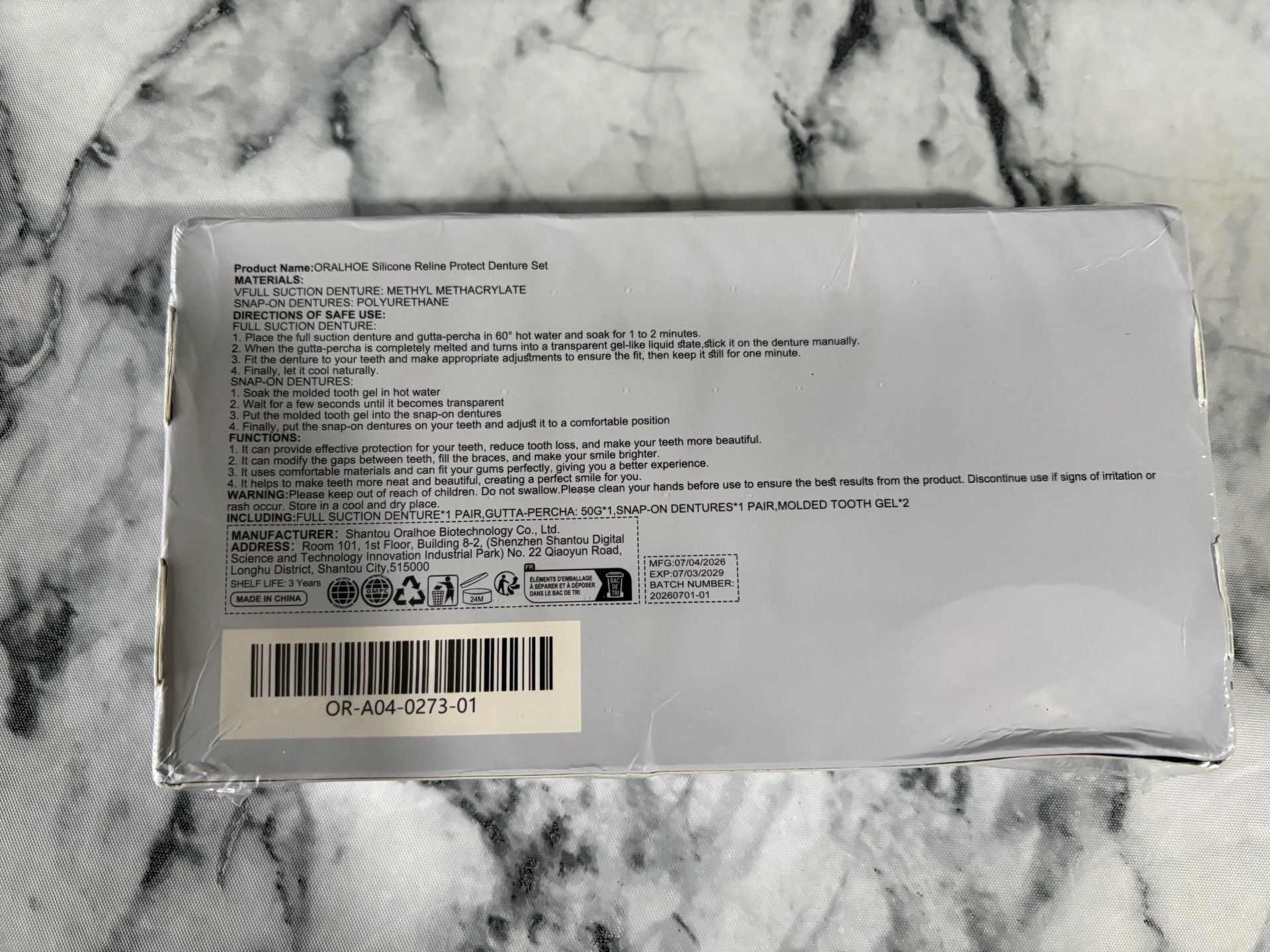 Oralhoe Silicone Reline Protect Denture Set New 6