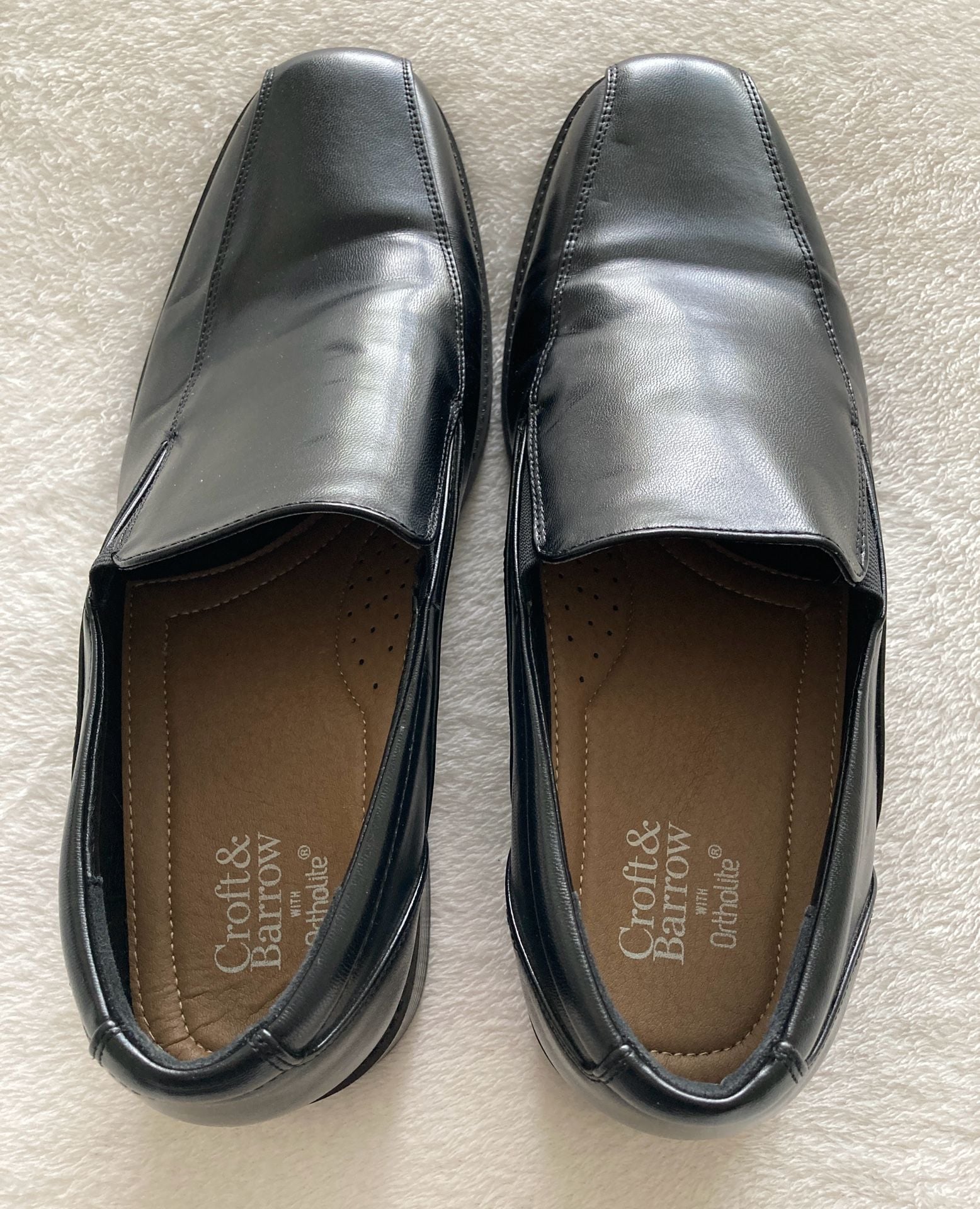 Croft & Barrow Slip-On Dress Shoes Black Ortholite Men’s Size 11 5
