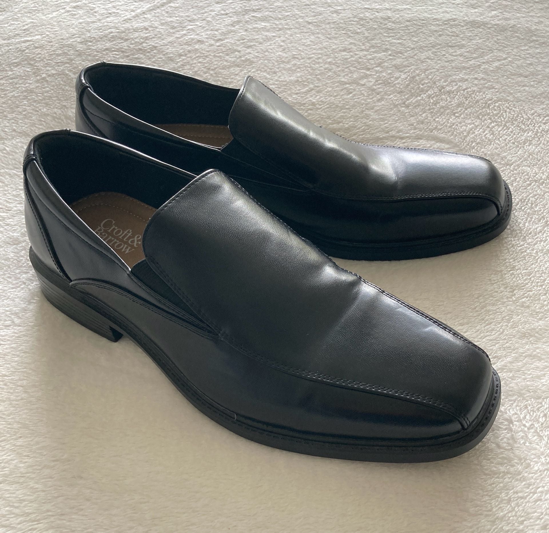 Croft & Barrow Slip-On Dress Shoes Black Ortholite Men’s Size 11 8