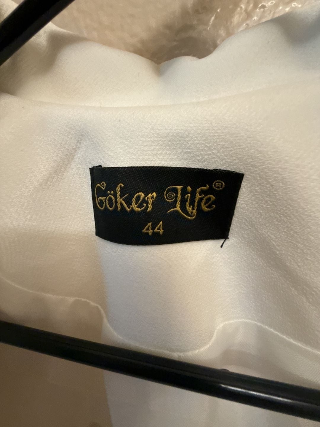 Göker Life Embroidered Blazer Size 44 White made in Turkey Embroidered Patchwork 3