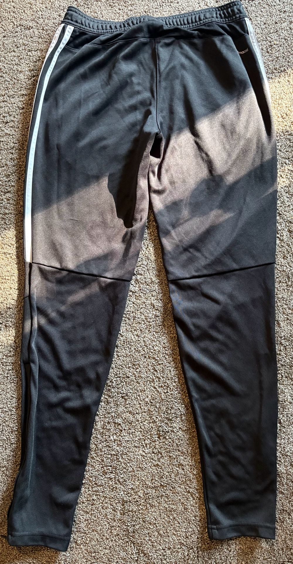 Adidas Track Suit Black. Jacket size large and pants is small 7
