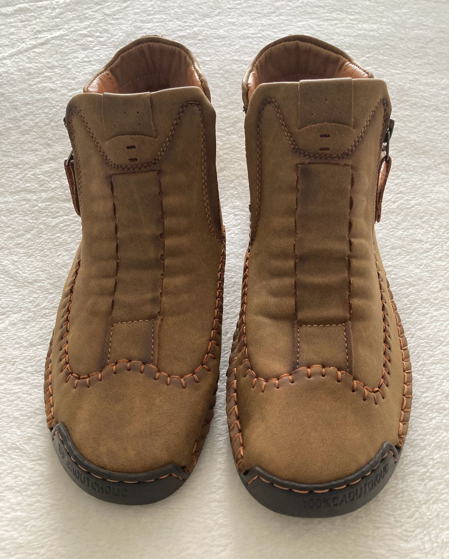 Salkin USA Ankle Boots Size 39 Brown Hand Stitched Side Zip Women’s Size 8.5 2