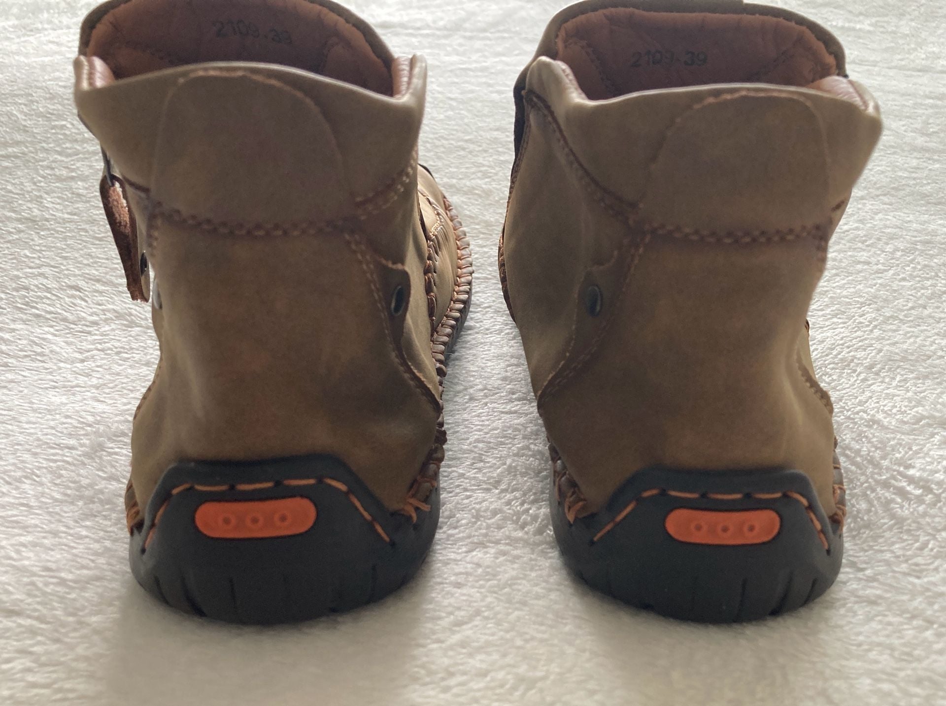 Salkin USA Ankle Boots Size 39 Brown Hand Stitched Side Zip Women’s Size 8.5 5