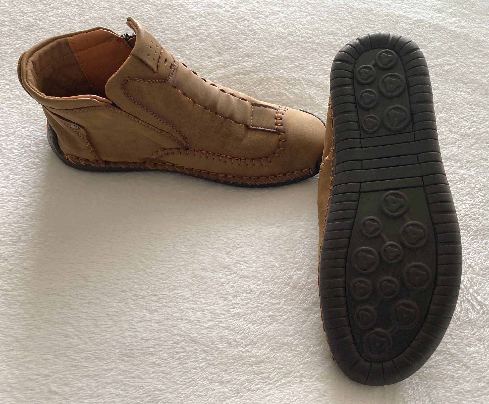 Salkin USA Ankle Boots Size 39 Brown Hand Stitched Side Zip Women’s Size 8.5 7