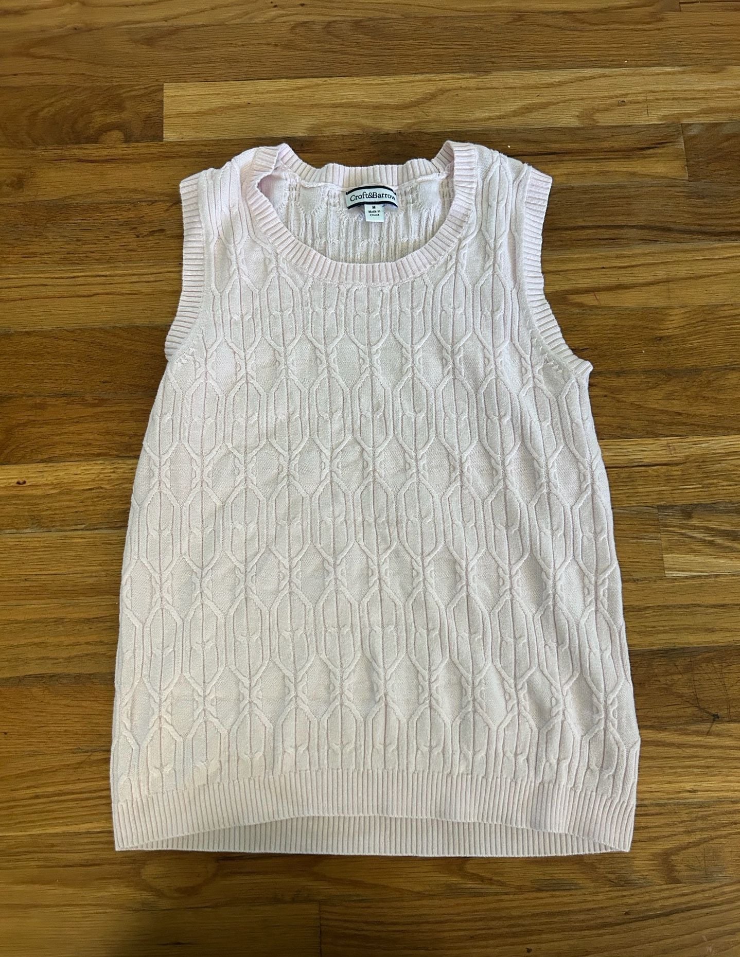 Vintage Croft & Barrow Cable Knit Vest Sweater 2