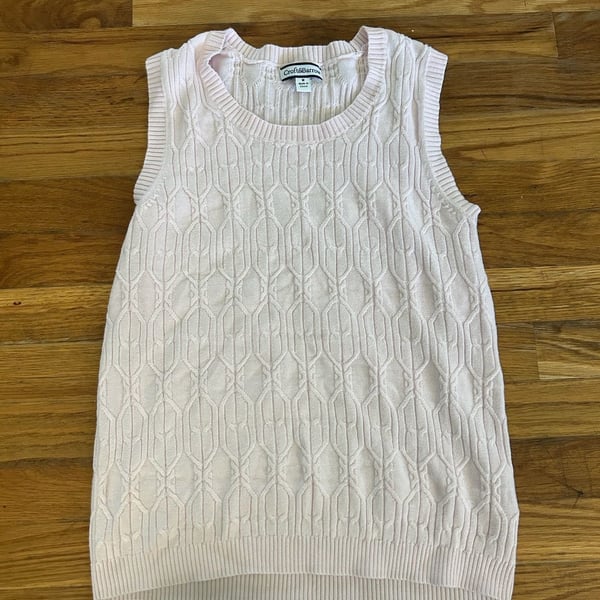 Vintage Croft & Barrow Cable Knit Vest Sweater 