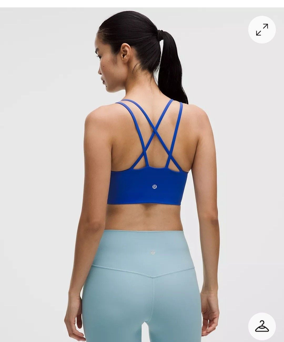 008 Lululemon Like a Cloud Longline Bra Beach Ball Blue B/C Cup sz 4 3