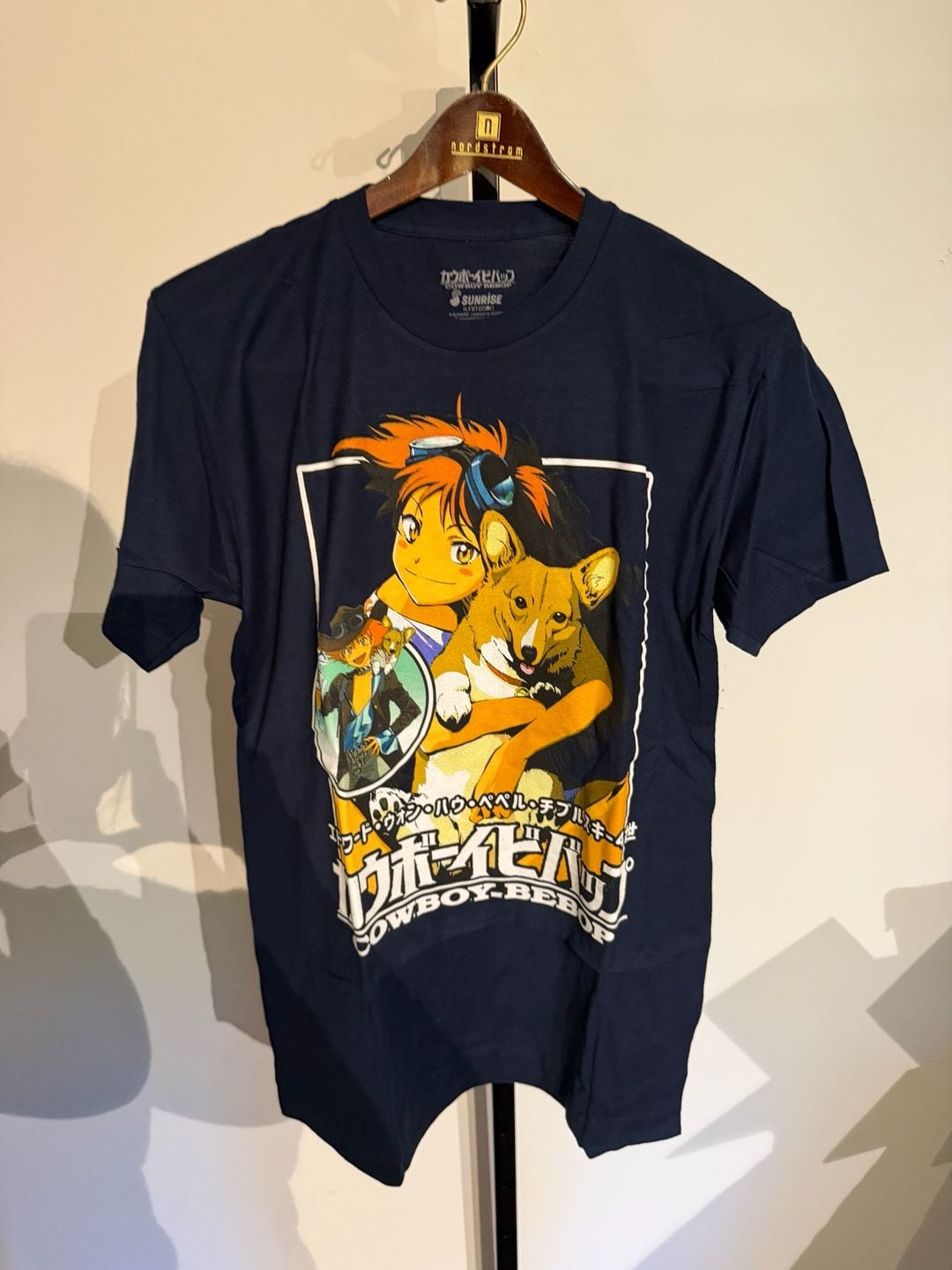 Cowboy Bebop Ed and Ein Graphic T-Shirt Navy 4