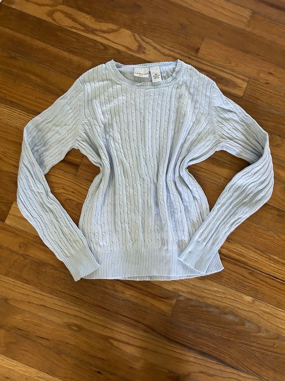 Kim Rogers Petite Cable-Knit Crewneck Sweater 2