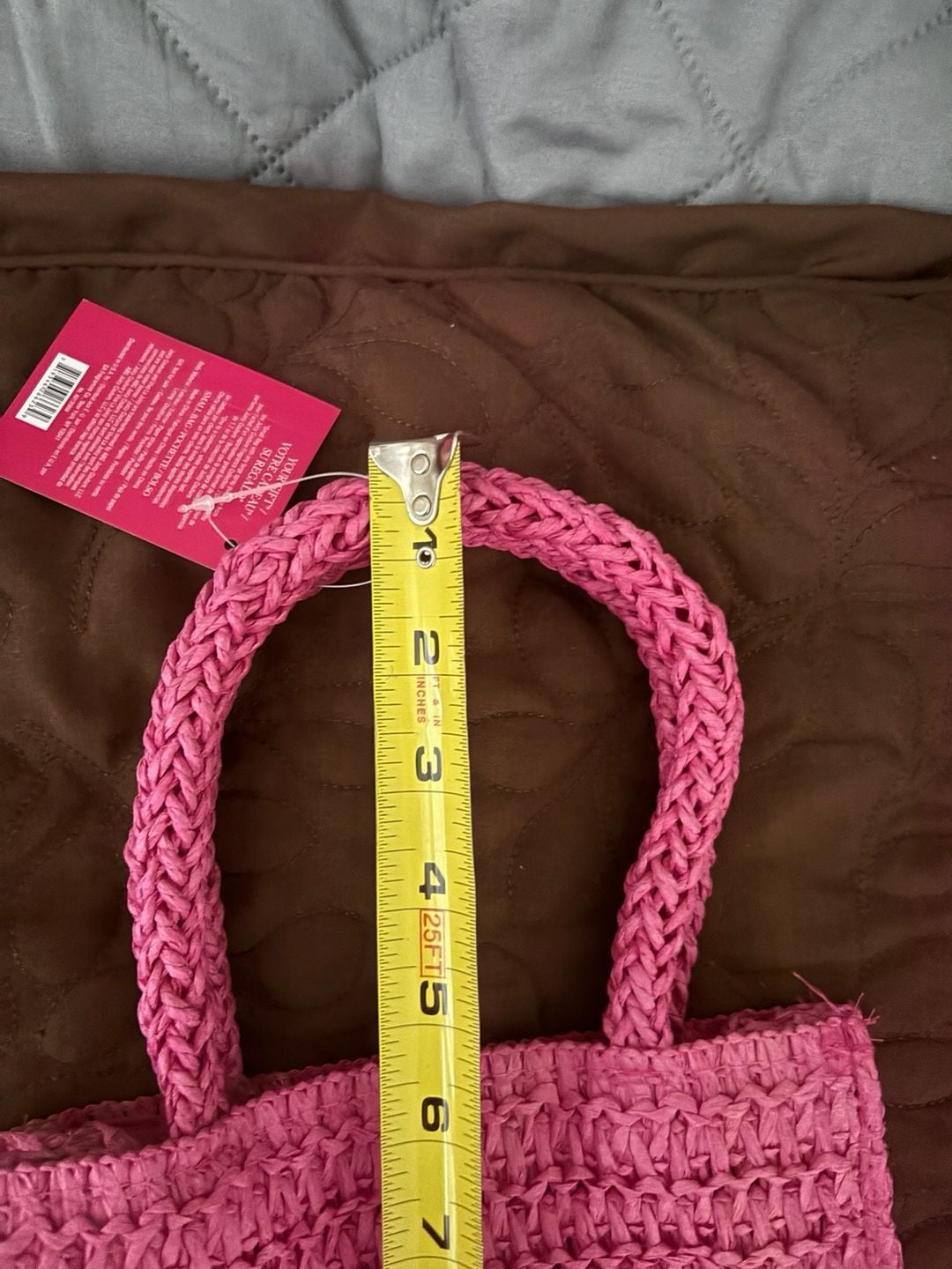 Juicy Couture 2-Piece Straw Tote Bag Set Pink 8