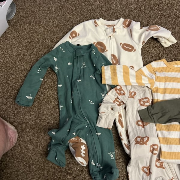 0-3 months  Baby Footed and Sleepers