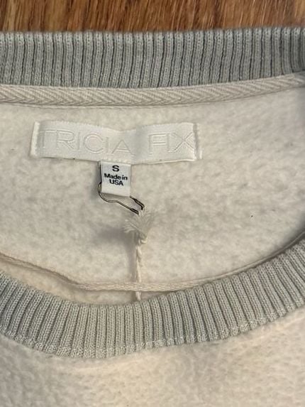 Tricia Fix Pullover Sweater Size S White Mountain Graphic Fleece 8