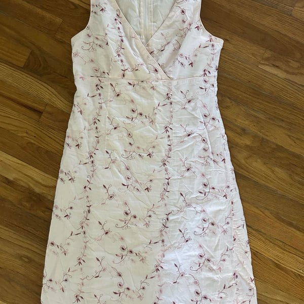 Vintage New York & Company Floral Embroidered Mini Dress