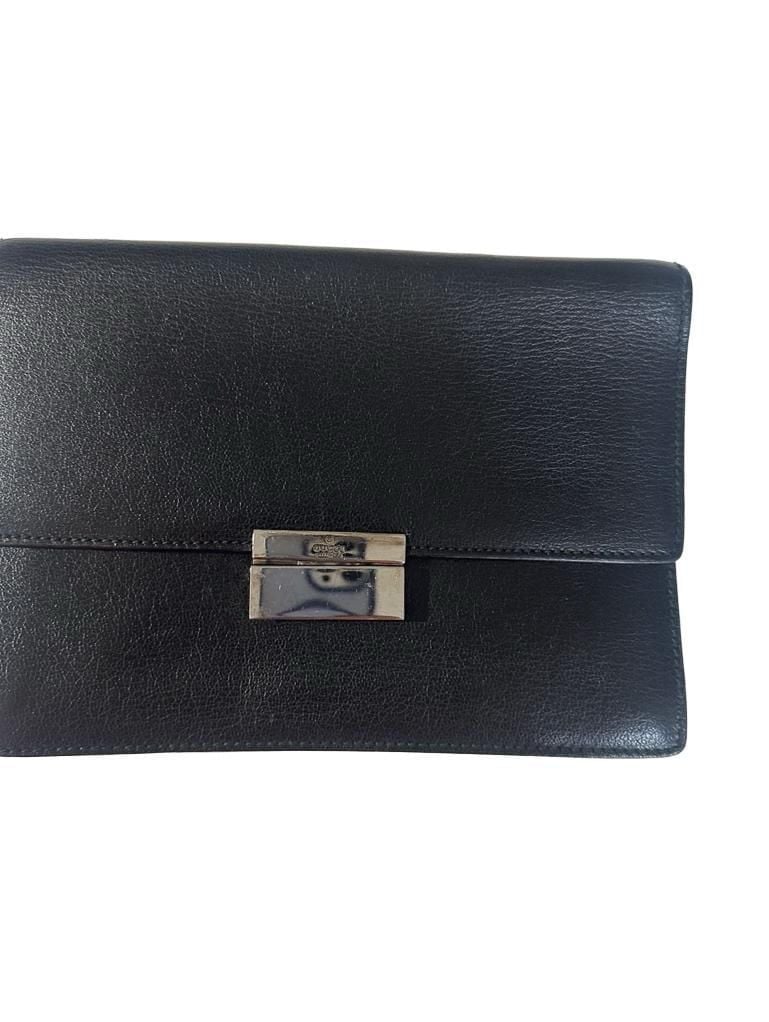 Authentic Gucci Leather Clutch Black 3