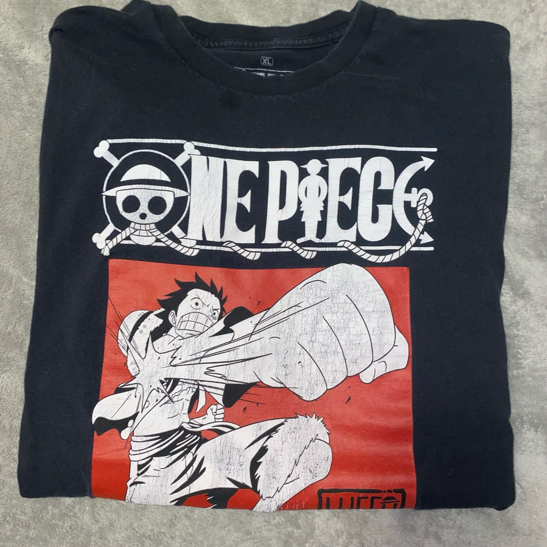 Ripple Junction One Piece Luffy T-Shirt Size XL Black 2