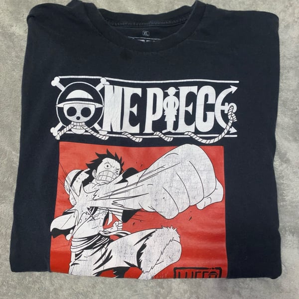 Ripple Junction One Piece Luffy T-Shirt Size XL Black