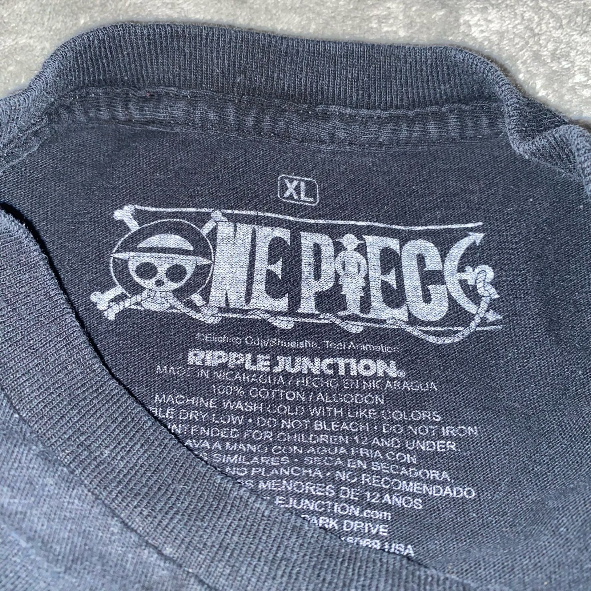 Ripple Junction One Piece Luffy T-Shirt Size XL Black 6
