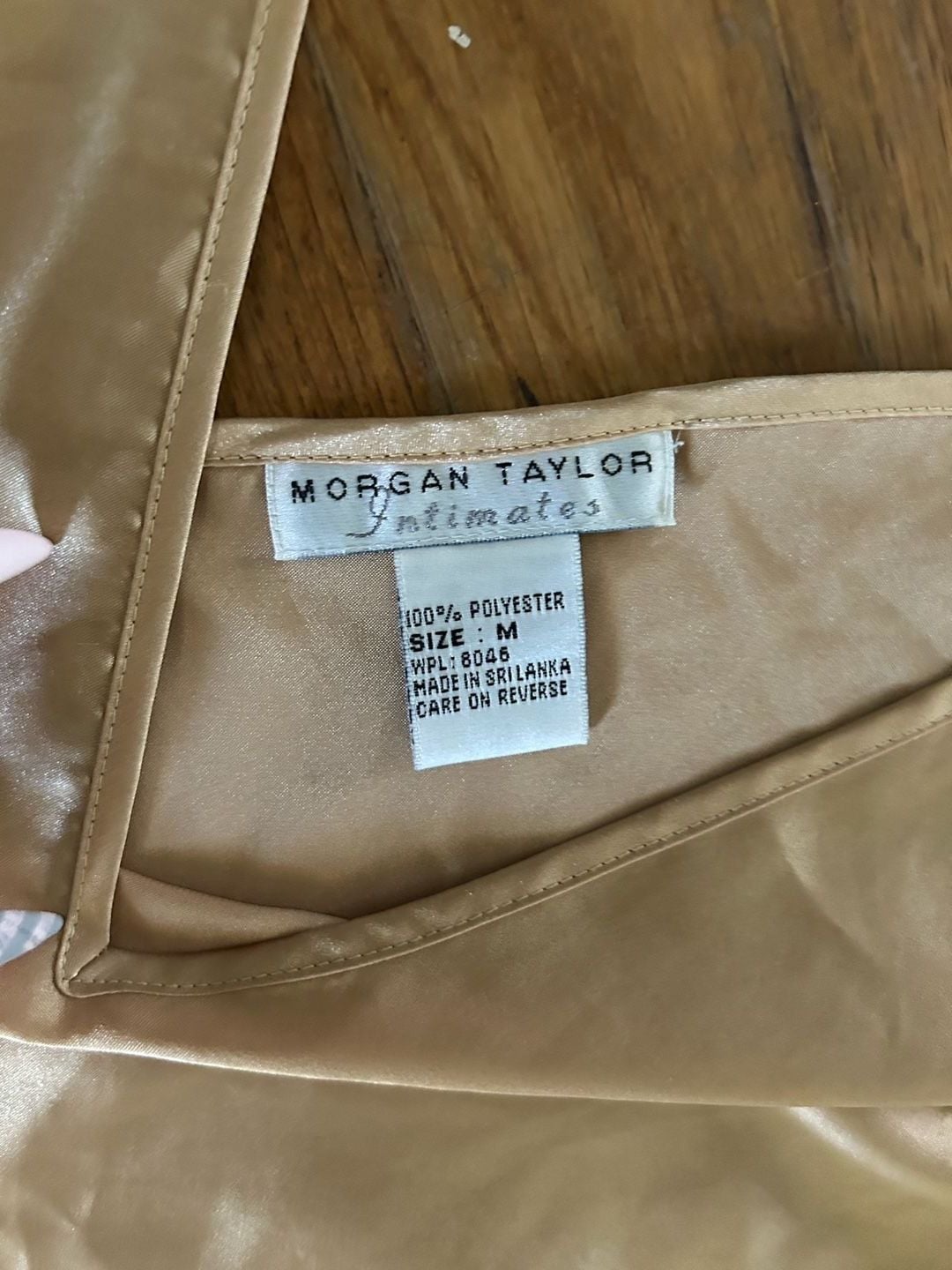 Vintage 2000s Morgan Taylor Champagne Satin Asymmetrical Dress 3