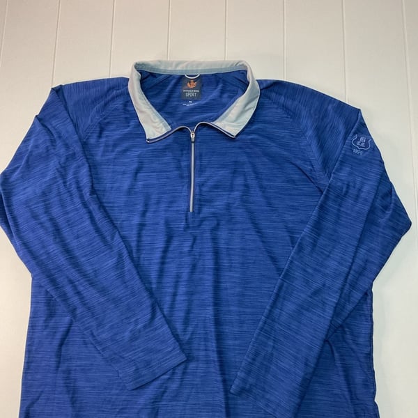 Donald Ross Sport 1/4 Zip Pullover Size XXL Blue Golf Long Sleeve