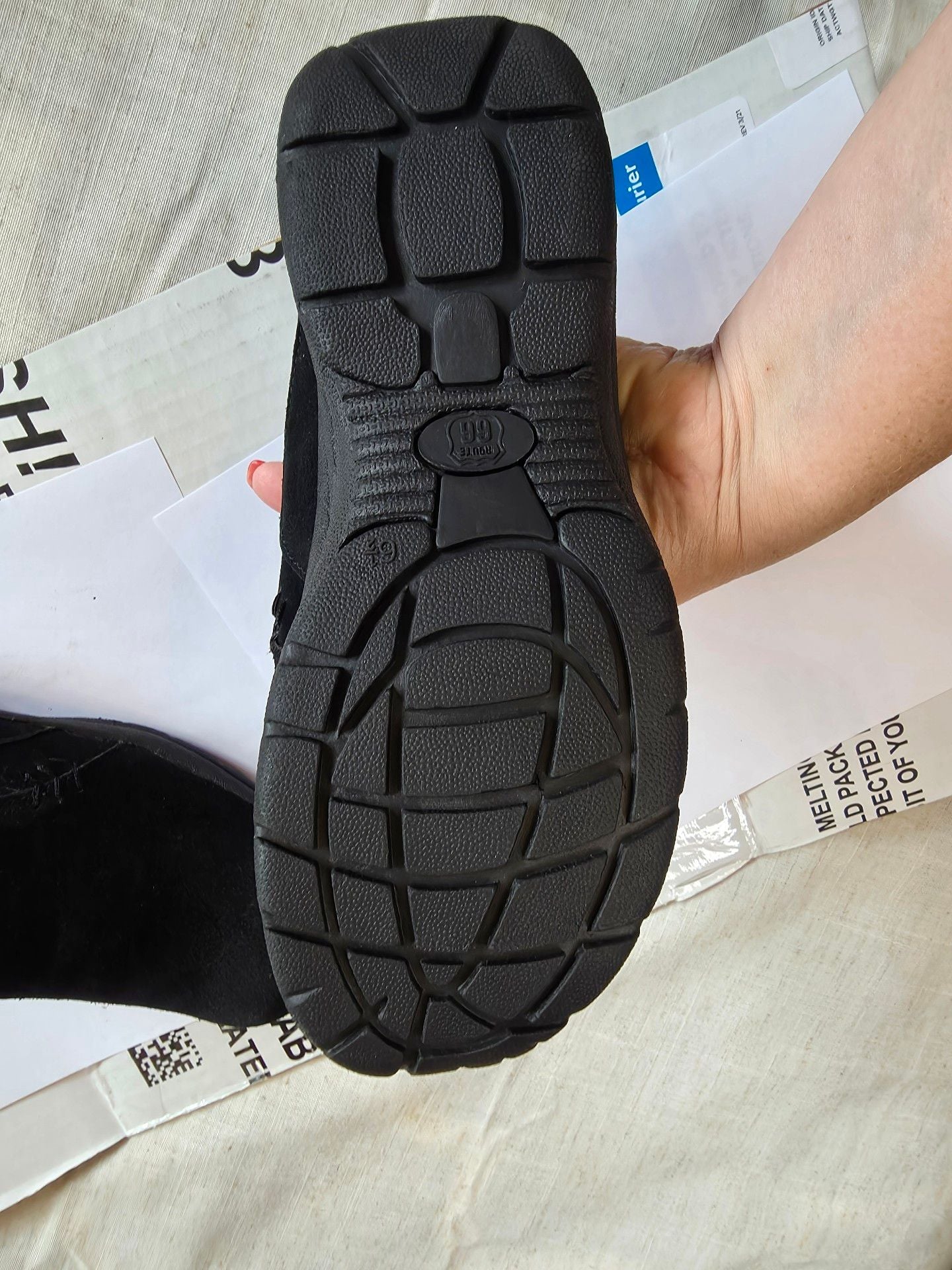 Route 66 Slip-On Shoes Size 6.5 M Black Leather 5