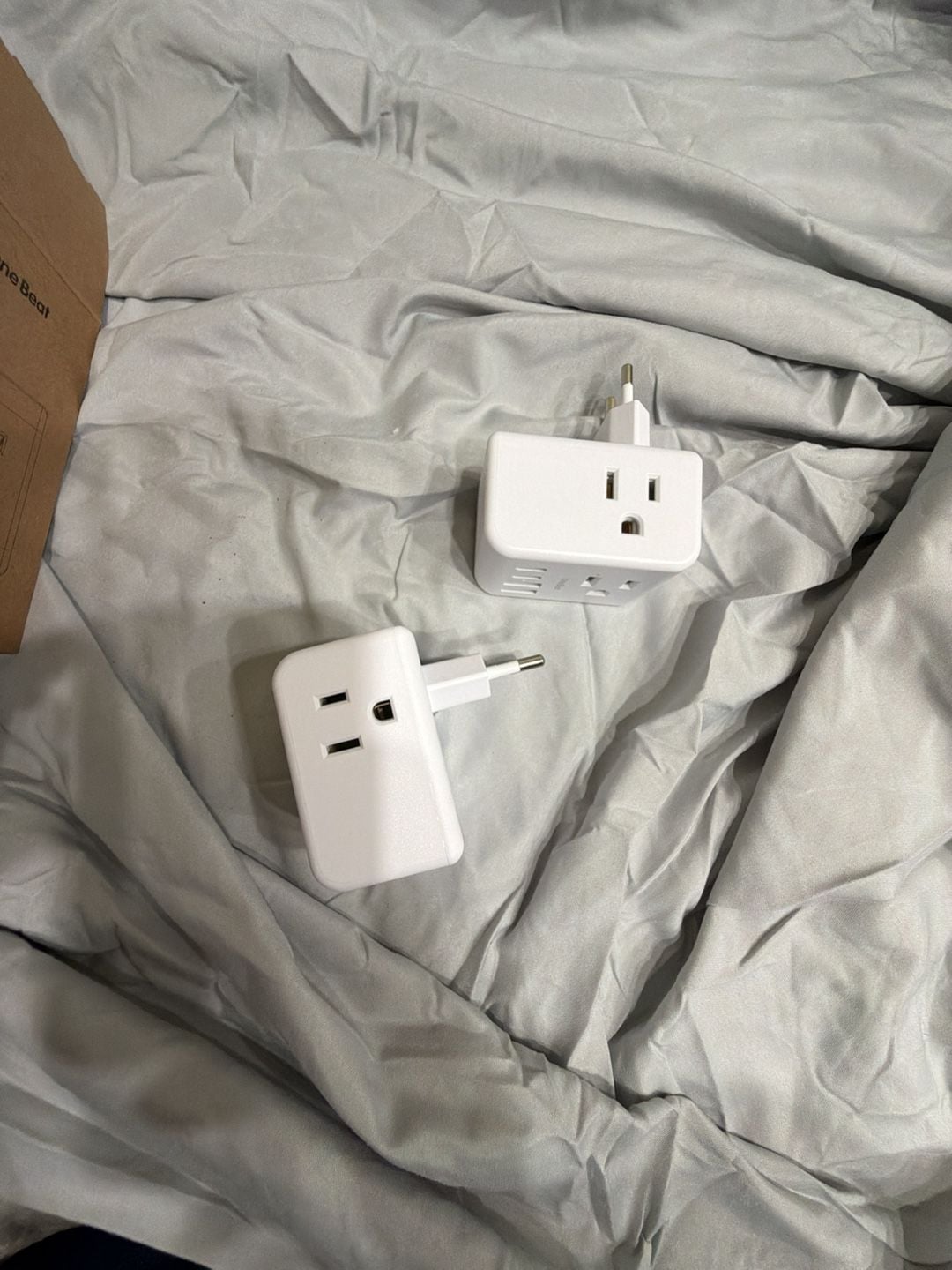 One beat to Europe Power Adapter Plug with 3 Outlets and 2 USB 2 C 2 Pack 1