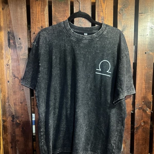 Libra Nutrition Facts Size M Vintage Washed T-Shirt
