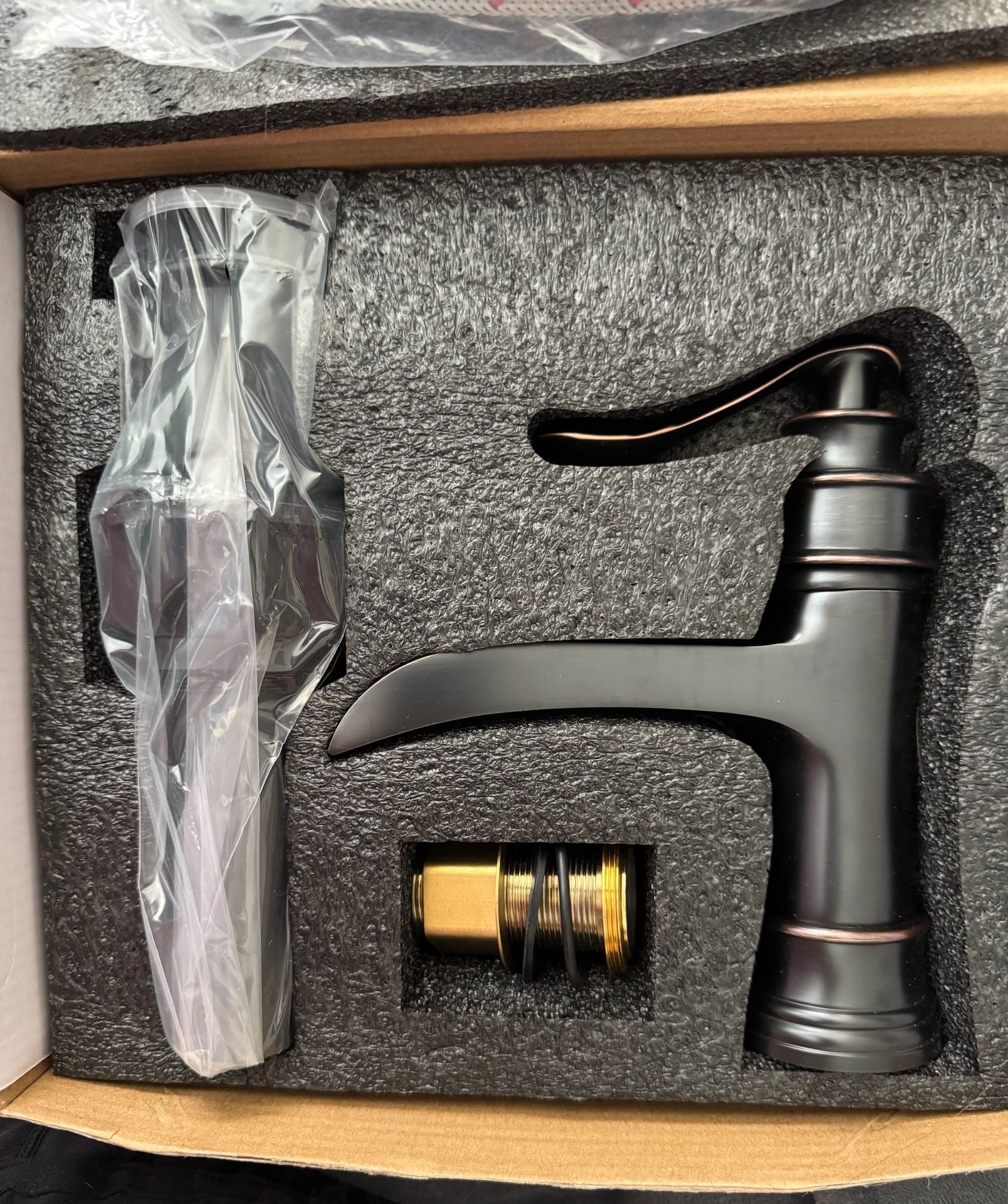 BWE Oil Rubbed Bronze Waterfall Single Handle Bathroom Sink Faucet New 2