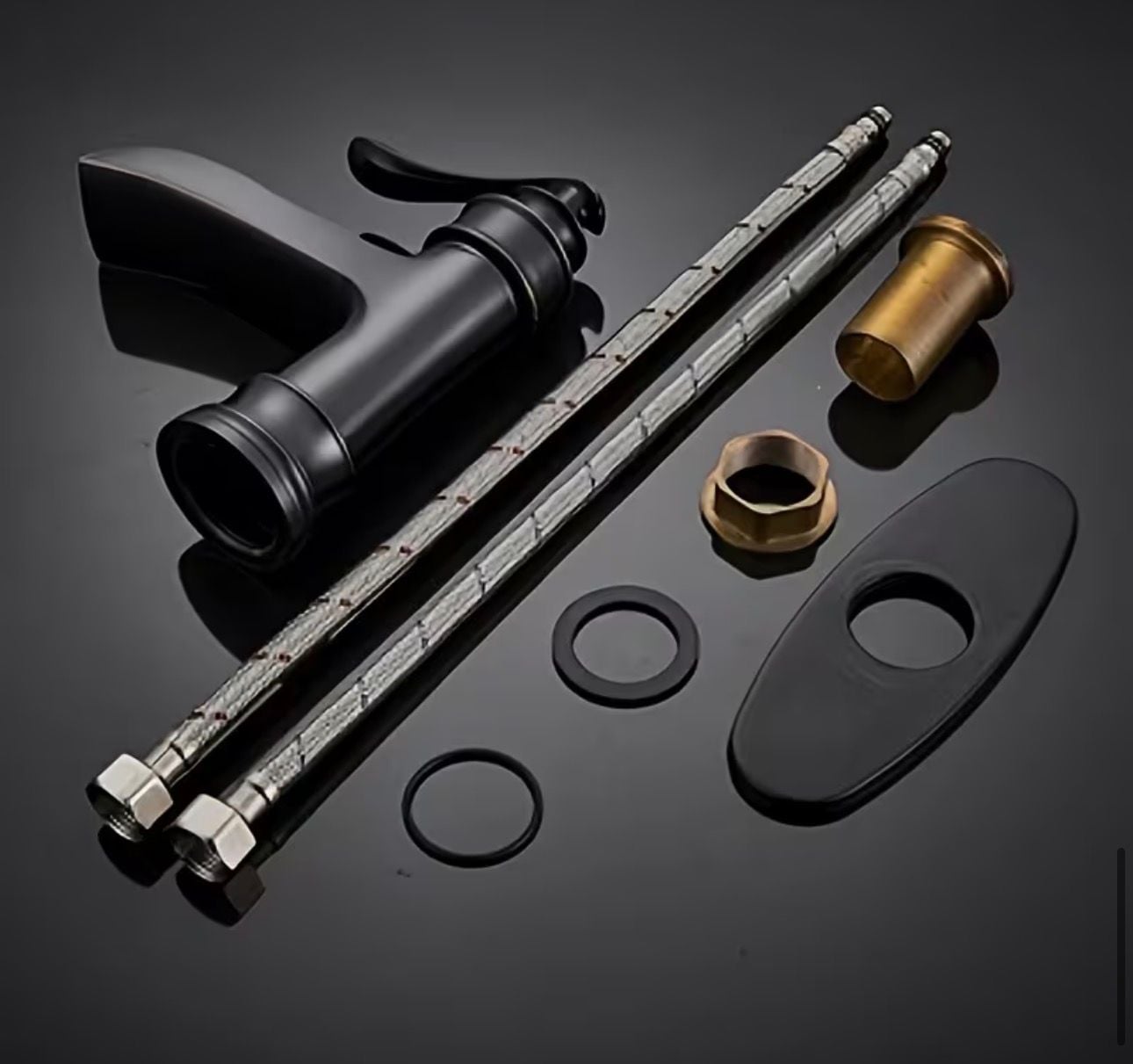 BWE Oil Rubbed Bronze Waterfall Single Handle Bathroom Sink Faucet New 5