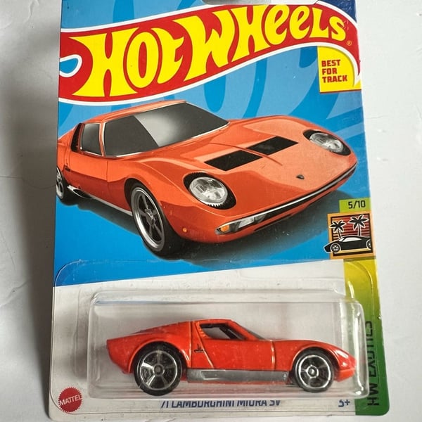 2022 Hot Wheels Exotics '71 Lamborghini Miura SV Orange L Case Ship Deal Read