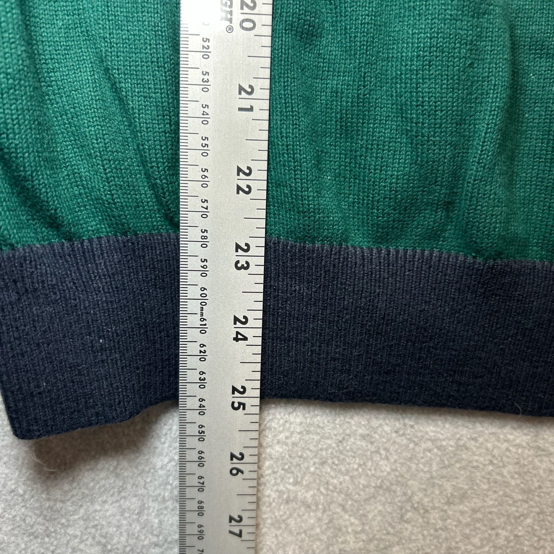 Tommy Hilfiger Men’s Green Y2K Script Logo Crewneck Pullover Sweater, Size M 9