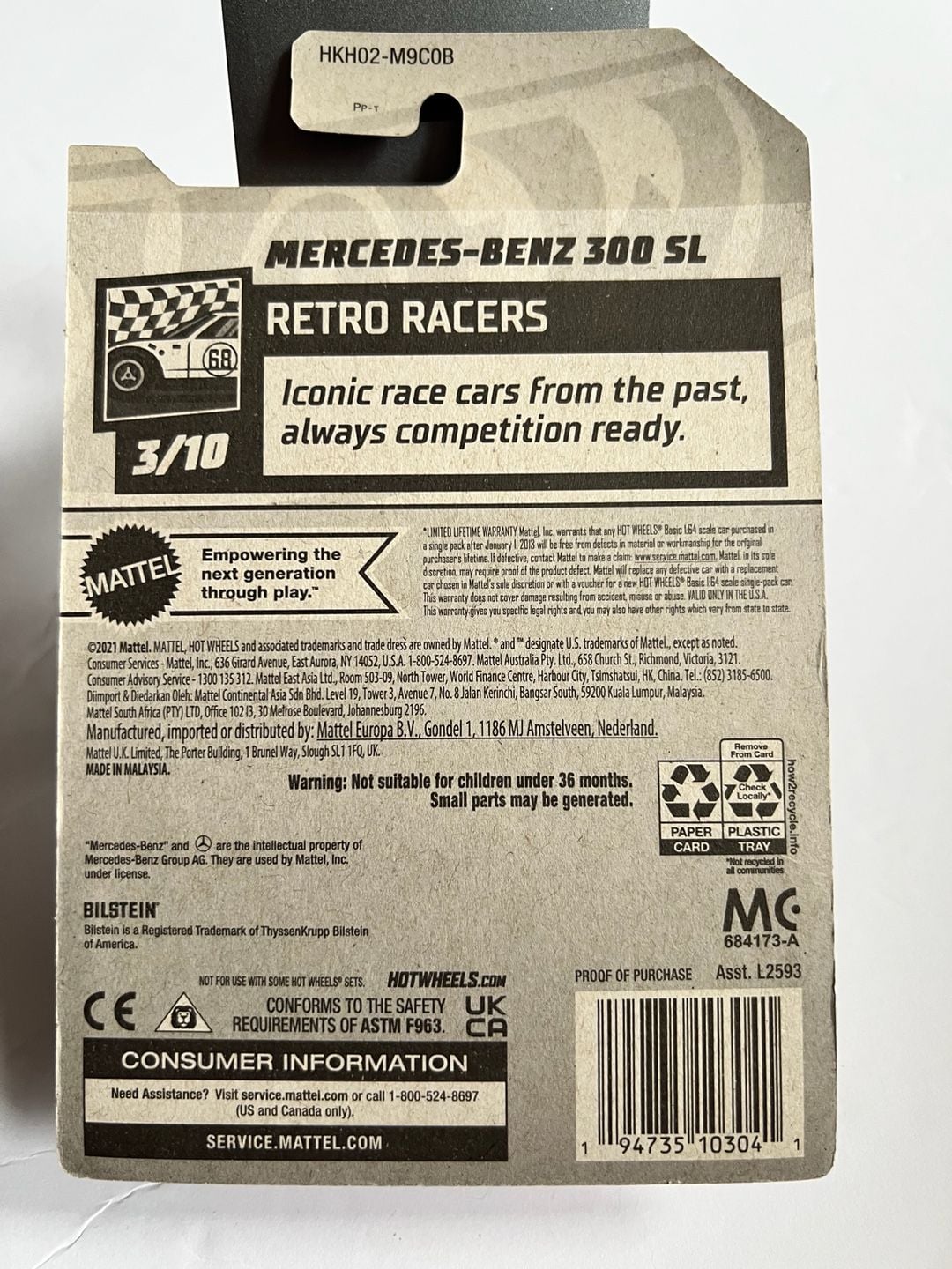 Hot Wheels Mercedes-Benz 300 SL Retro Racers Red 5