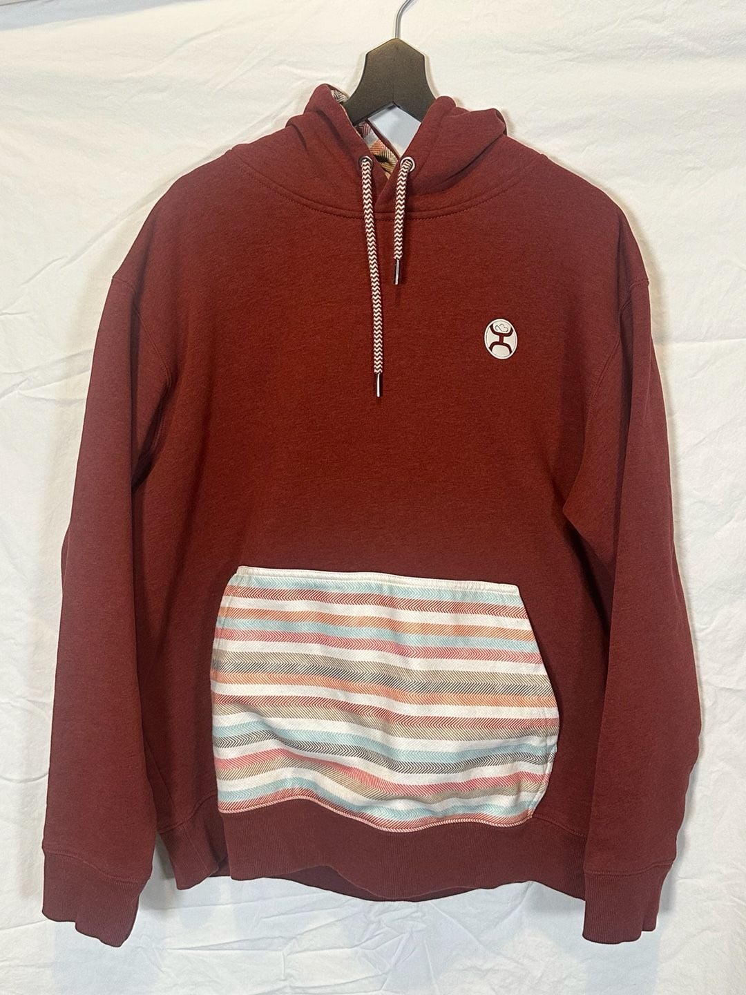 Hooey Hoodie Size XL Maroon Pullover Sweatshirt 2